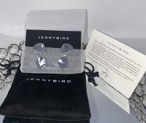 Jenny Bird Mirthras Silver Statement Earrings NWT Modern Designer Jewelry
